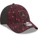 lippikset-kaareva-punainen-saadettava-nauha-9forty-esports-grand-prix-mercedes-formula-1-new-era