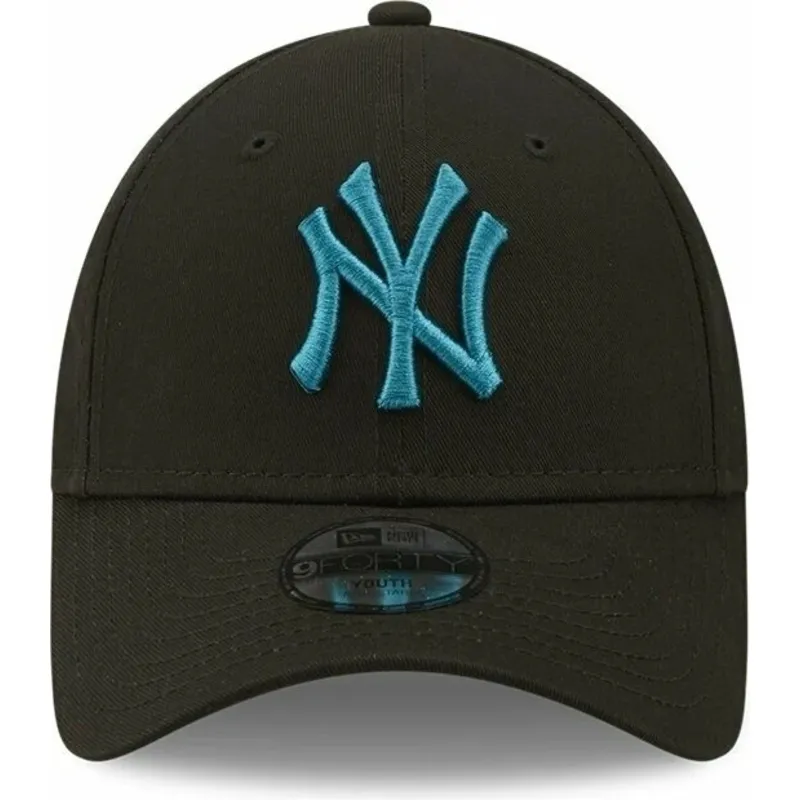 lippikset-kaareva-musta-saadettava-nauha-lapsille-9forty-league-essential-new-york-yankees-mlb-new-era