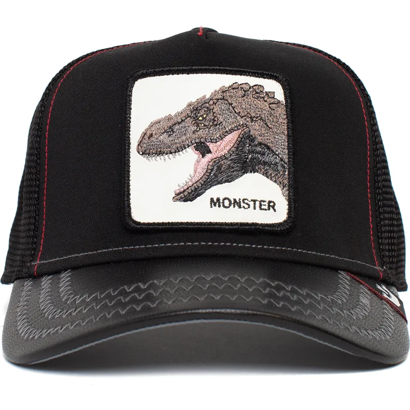 lippikset-kaareva-rekka-musta-snapback-monster-tyrant-king-the-farm-goorin-bros