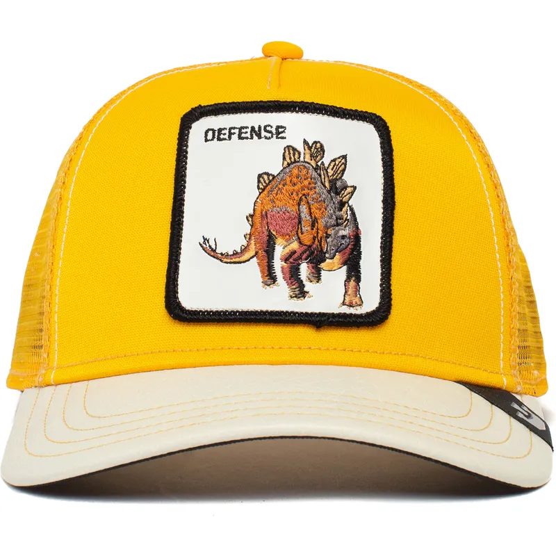 lippikset-kaareva-rekka-keltainen-snapback-defense-roofed-lizard-the-farm-goorin-bros