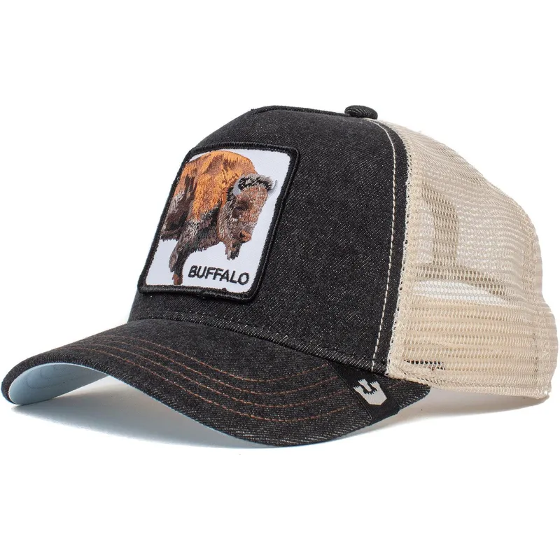 lippikset-kaareva-rekka-musta-snapback-the-buffalo-the-farm-goorin-bros