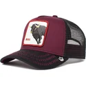 lippikset-kaareva-rekka-punainen-snapback-the-bull-the-farm-goorin-bros