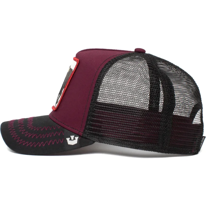 lippikset-kaareva-rekka-punainen-snapback-the-bull-the-farm-goorin-bros