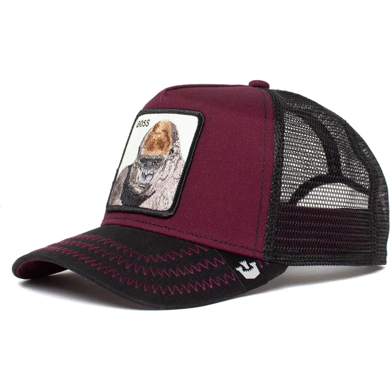 lippikset-kaareva-rekka-punainen-snapback-the-boss-the-farm-goorin-bros