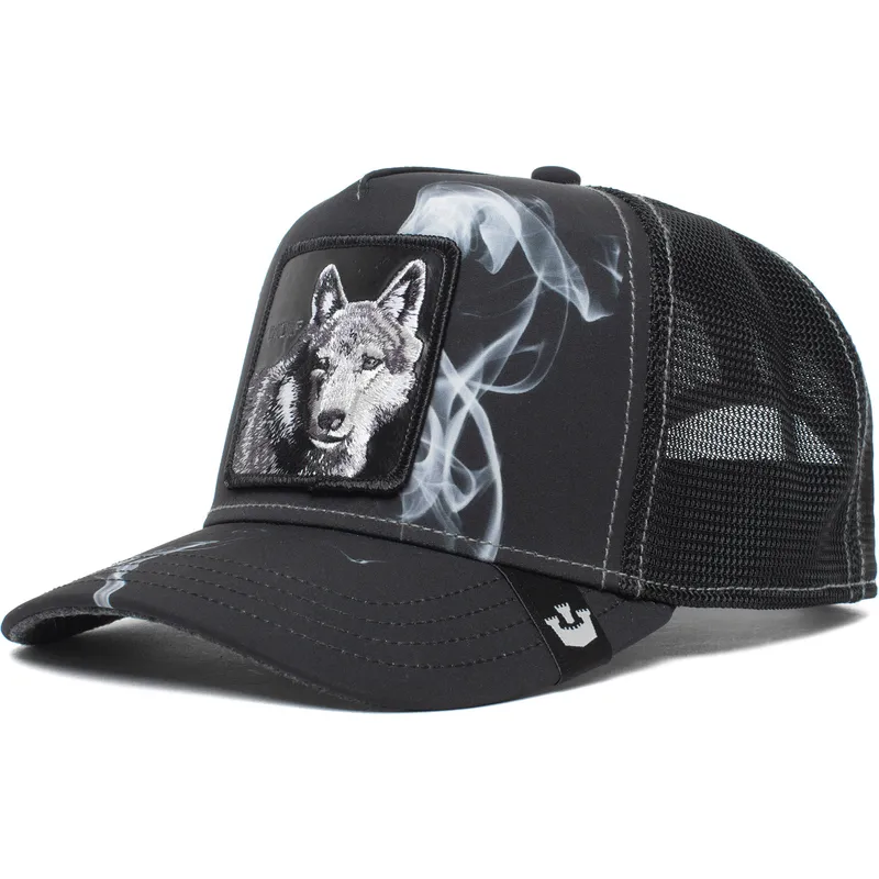lippikset-kaareva-rekka-musta-snapback-wolf-asphalt-jungle-the-farm-goorin-bros