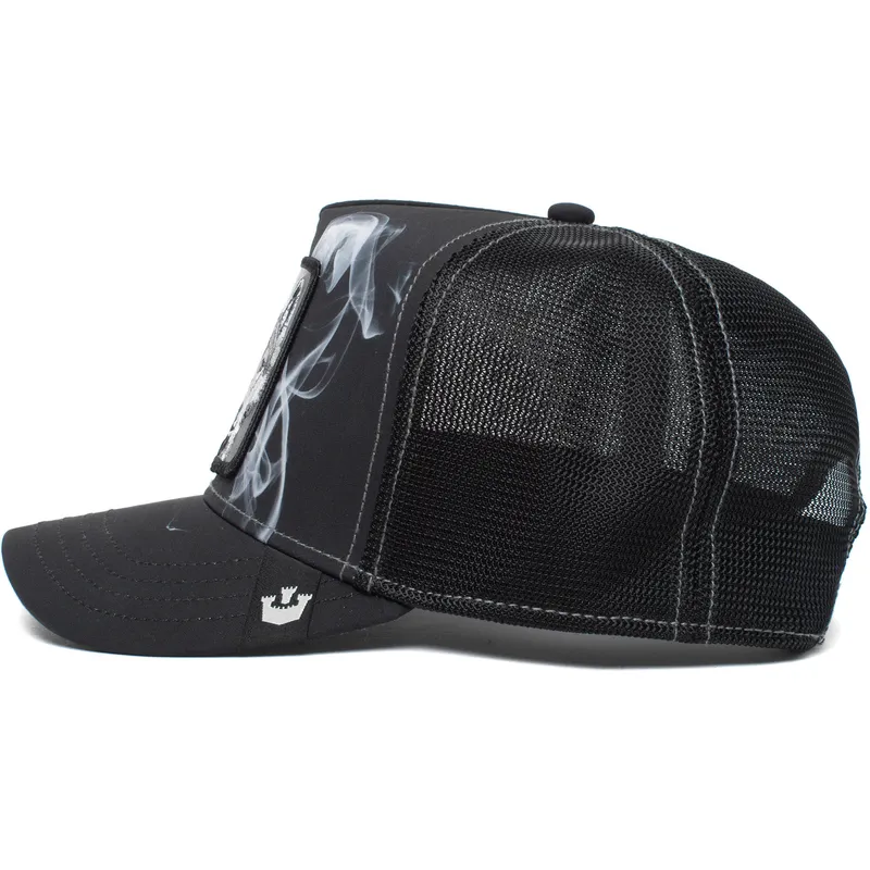 lippikset-kaareva-rekka-musta-snapback-wolf-asphalt-jungle-the-farm-goorin-bros