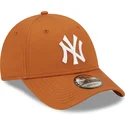 lippikset-kaareva-ruskea-saadettava-nauha-9forty-league-essential-new-york-yankees-mlb-new-era