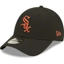 lippikset-kaareva-musta-saadettava-nauha-9forty-league-essential-chicago-white-sox-mlb-new-era