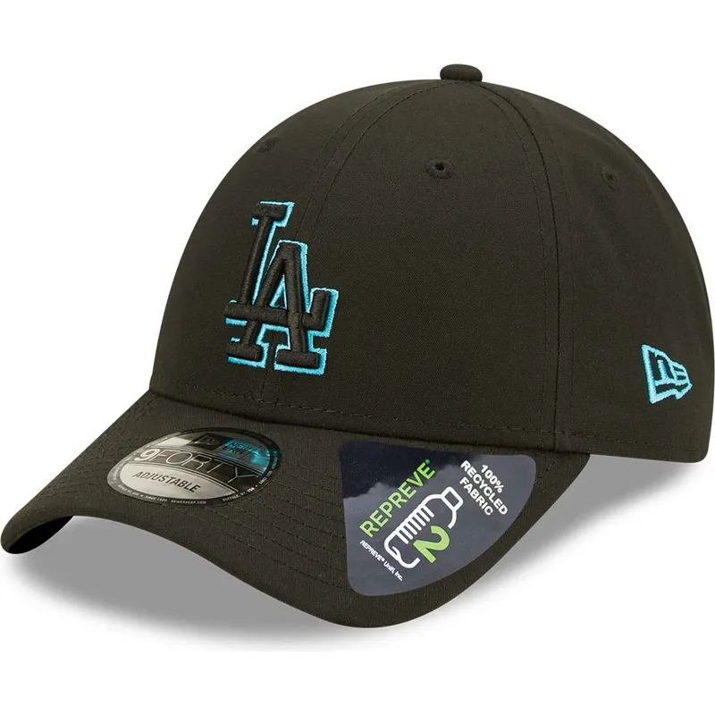 lippikset-kaareva-musta-snapback-9forty-neon-pack-repreve-los-angeles-dodgers-mlb-new-era