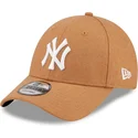lippikset-kaareva-ruskea-saadettava-nauha-9forty-the-league-melton-wool-new-york-yankees-mlb-new-era