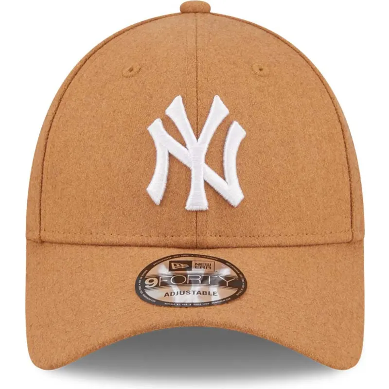 lippikset-kaareva-ruskea-saadettava-nauha-9forty-the-league-melton-wool-new-york-yankees-mlb-new-era