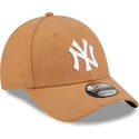 lippikset-kaareva-ruskea-saadettava-nauha-9forty-the-league-melton-wool-new-york-yankees-mlb-new-era