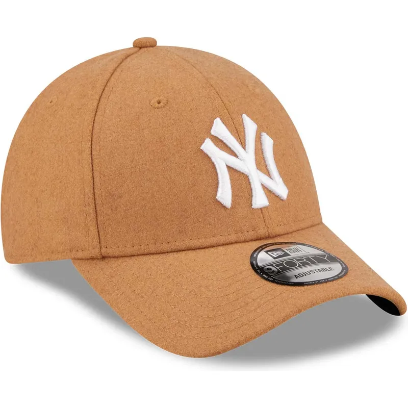 lippikset-kaareva-ruskea-saadettava-nauha-9forty-the-league-melton-wool-new-york-yankees-mlb-new-era