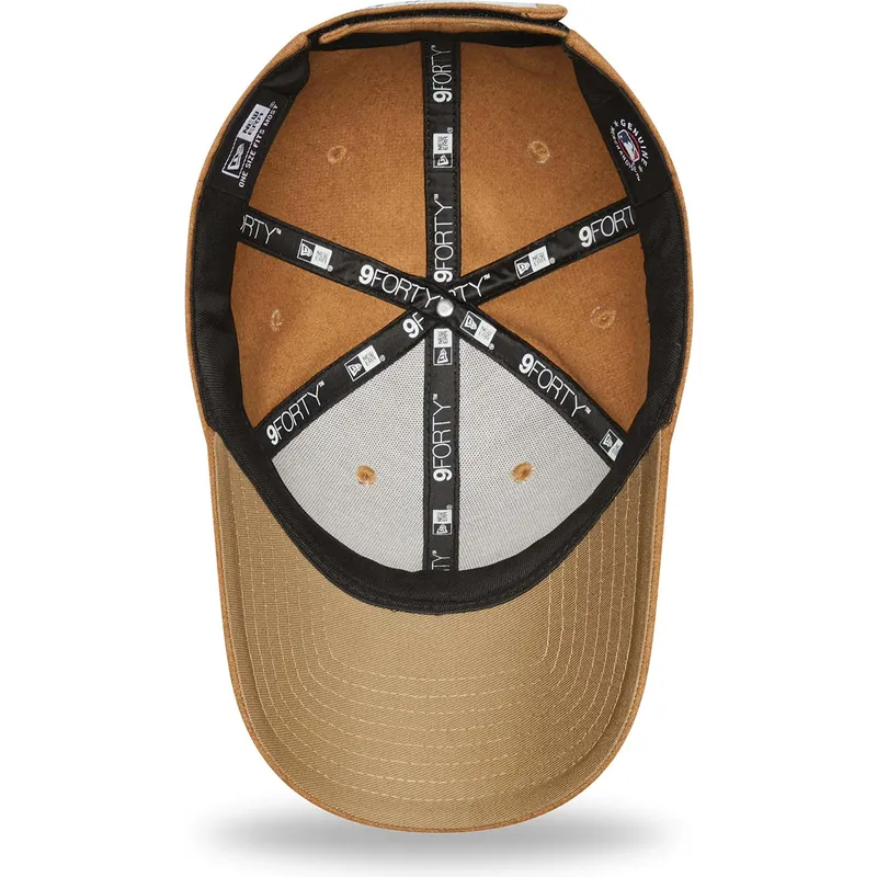 lippikset-kaareva-ruskea-saadettava-nauha-9forty-the-league-melton-wool-new-york-yankees-mlb-new-era