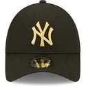lippikset-kaareva-musta-saadettava-nauha-dorado-9forty-metallic-new-york-yankees-mlb-new-era