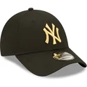 lippikset-kaareva-musta-saadettava-nauha-dorado-9forty-metallic-new-york-yankees-mlb-new-era