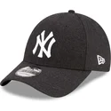 lippikset-kaareva-musta-saadettava-nauha-9forty-the-league-melton-wool-new-york-yankees-mlb-new-era