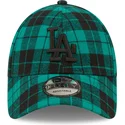 lippikset-kaareva-vihrea-saadettava-nauha-9forty-plaid-los-angeles-dodgers-mlb-new-era