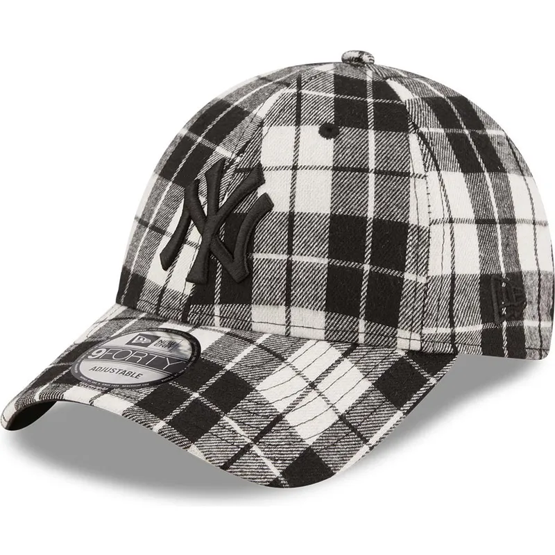 lippikset-kaareva-musta-saadettava-nauha-9forty-plaid-new-york-yankees-mlb-new-era