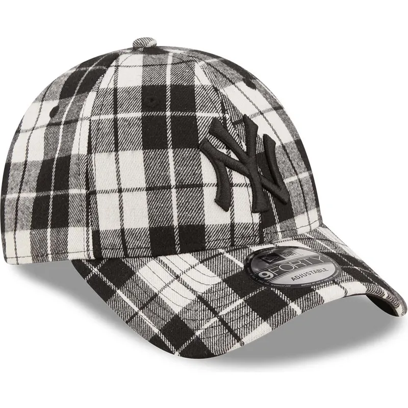 lippikset-kaareva-musta-saadettava-nauha-9forty-plaid-new-york-yankees-mlb-new-era