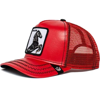 lippikset-kaareva-rekka-punainen-snapback-stallion-cherry-mustang-the-farm-goorin-bros
