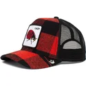 lippikset-kaareva-rekka-punainen-snapback-lady-plaidy-bug-the-farm-goorin-bros