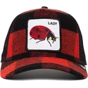 lippikset-kaareva-rekka-punainen-snapback-lady-plaidy-bug-the-farm-goorin-bros