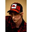 lippikset-kaareva-rekka-punainen-snapback-lady-plaidy-bug-the-farm-goorin-bros