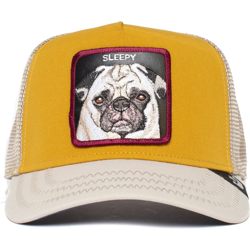 lippikset-kaareva-rekka-keltainen-snapback-sleepy-nap-life-the-farm-goorin-bros