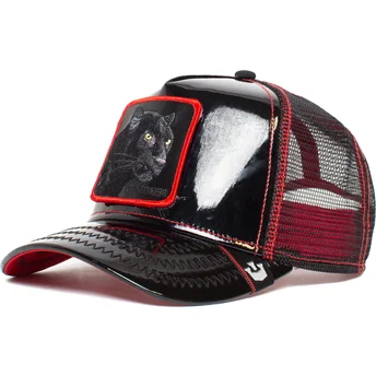 lippikset-kaareva-rekka-musta-snapback-black-panther-power-forever-patent-leather-the-farm-goorin-bros