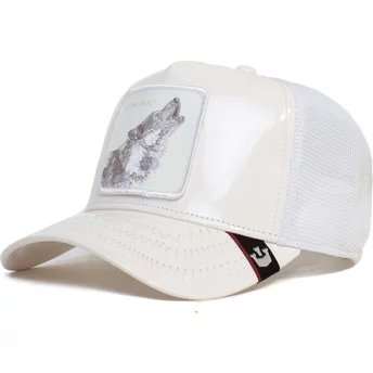 Goorin Bros. Lone Wolf Big White Patent Leather The Farm White Trucker Hat