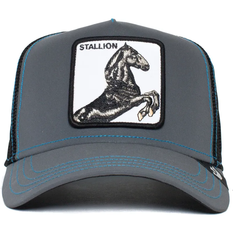 lippikset-kaareva-rekka-musta-snapback-stallion-reflective-the-farm-goorin-bros