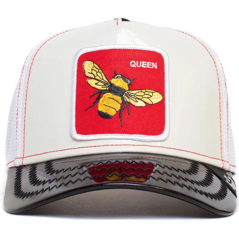 lippikset-kaareva-rekka-valkoinen-snapback-the-red-queen-patent-leather-the-farm-goorin-bros