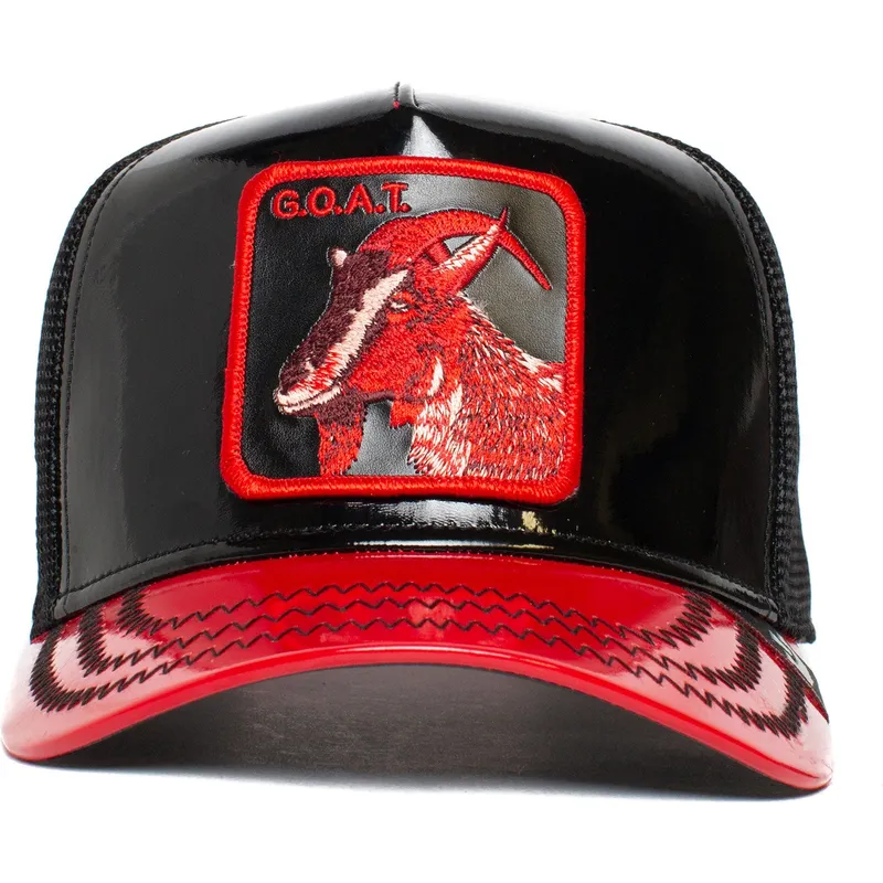 lippikset-kaareva-rekka-musta-snapback-goat-goaty-mcgoatface-patent-leather-the-farm-goorin-bros lippikset-kaareva-rekka-musta-snapback-goat-goaty-mcgoatface-patent-leather-the-farm-goorin-bros