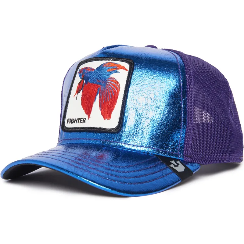 lippikset-kaareva-rekka-sininen-snapback-siam-fighter-blue-light-metallic-the-farm-goorin-bros