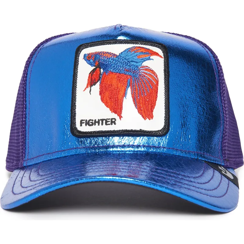 lippikset-kaareva-rekka-sininen-snapback-siam-fighter-blue-light-metallic-the-farm-goorin-bros