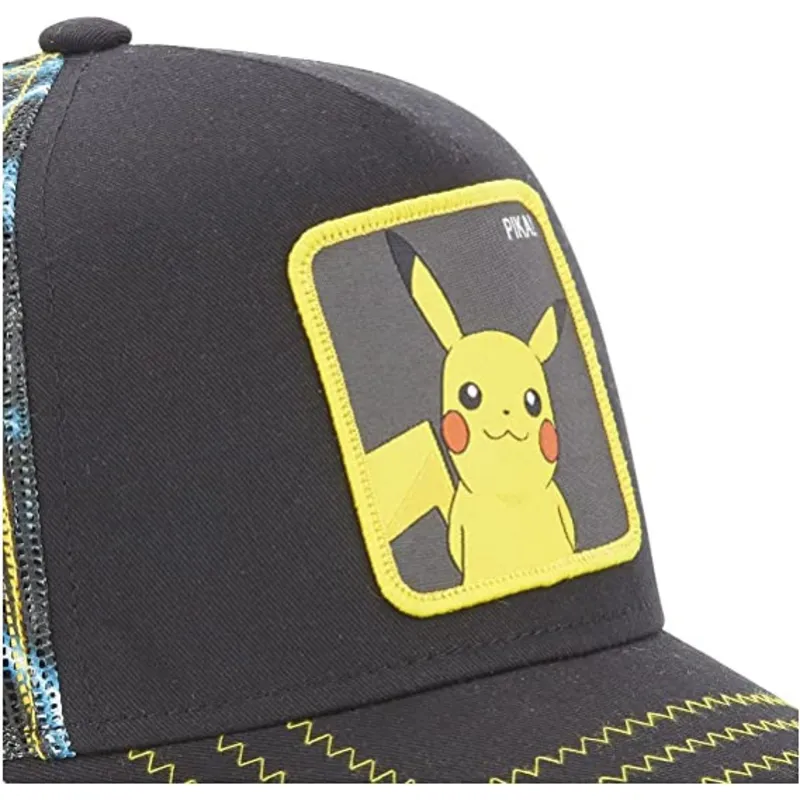lippikset-kaareva-rekka-musta-snapback-pkm2-ele1-pikachu-pokemon-capslab