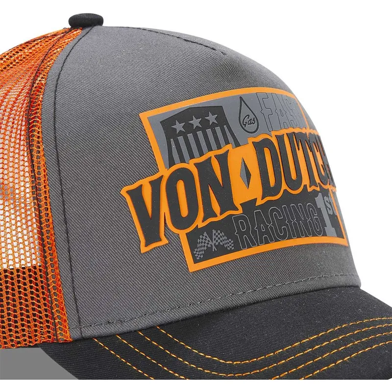 lippikset-kaareva-rekka-harmaa-snapback-fast-racing-arac-gre-von-dutch