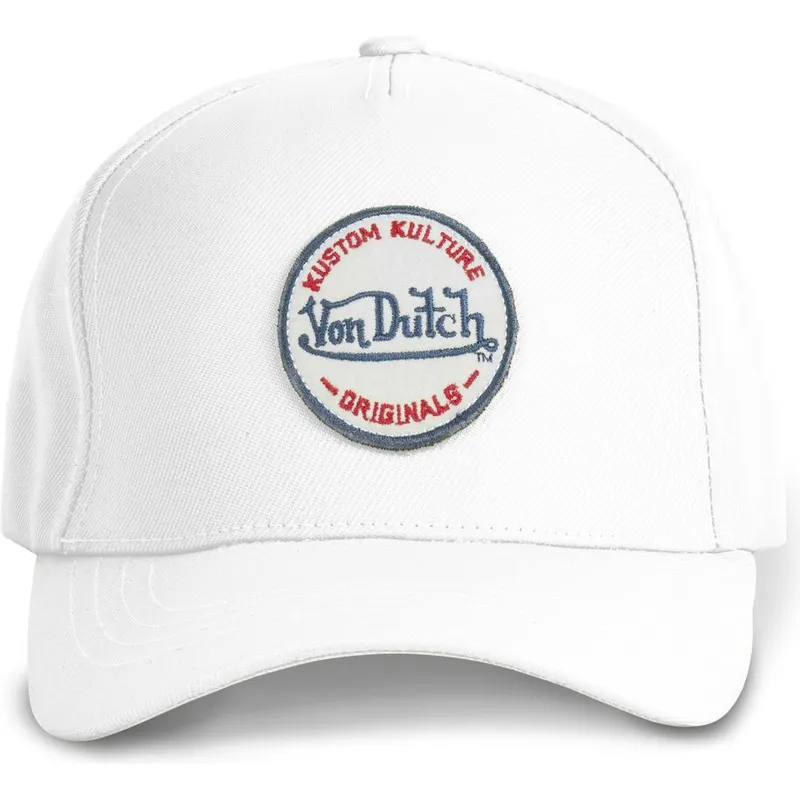 lippikset-kaareva-valkoinen-snapback-kustom-kulture-col-whi1-von-dutch