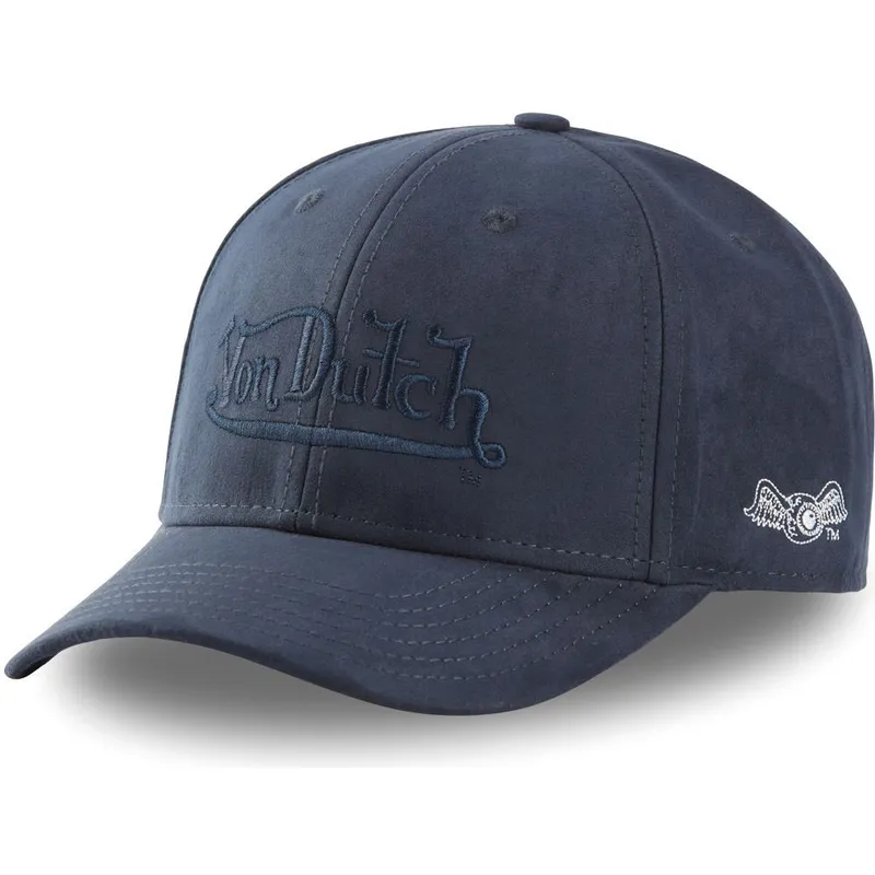 lippikset-kaareva-laivastonsininen-snapback-suedine1-von-dutch