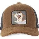 lippikset-kaareva-rekka-ruskea-snapback-tasmanian-piru-looney-tunes-capslab