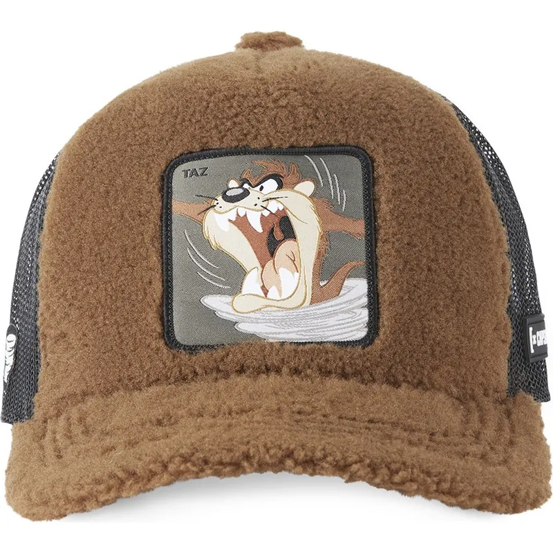 lippikset-kaareva-rekka-ruskea-snapback-tasmanian-piru-looney-tunes-capslab