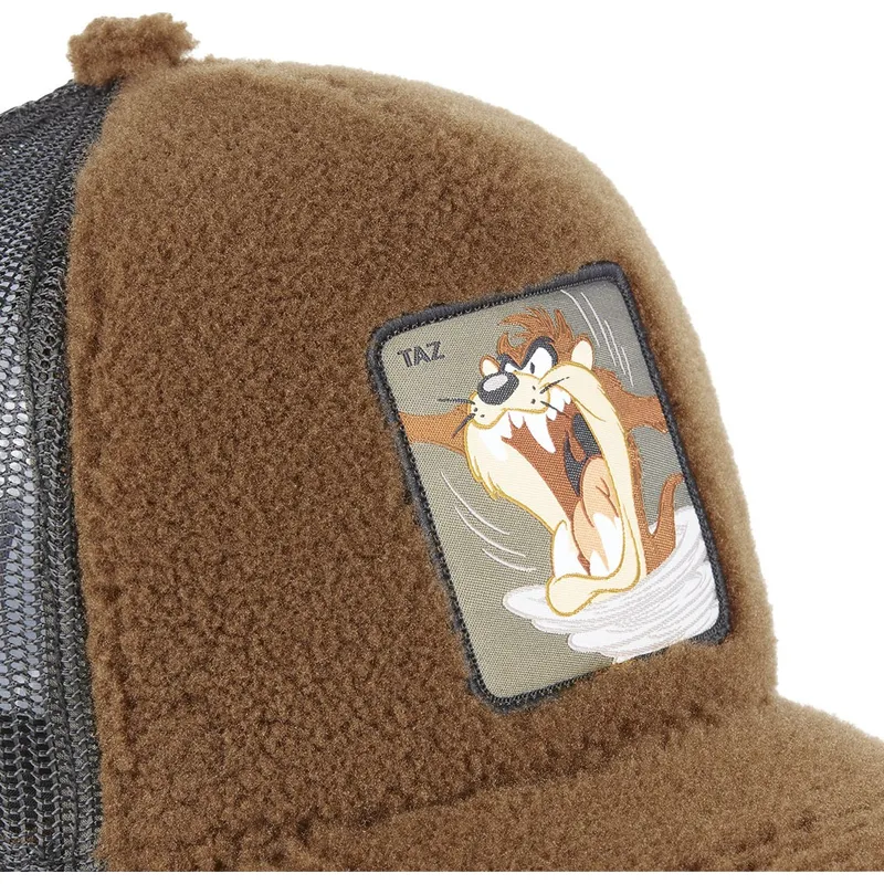 lippikset-kaareva-rekka-ruskea-snapback-tasmanian-piru-looney-tunes-capslab