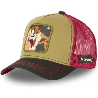 lippikset-kaareva-rekka-ruskea-snapback-tasmanian-piru-looney-tunes-capslab