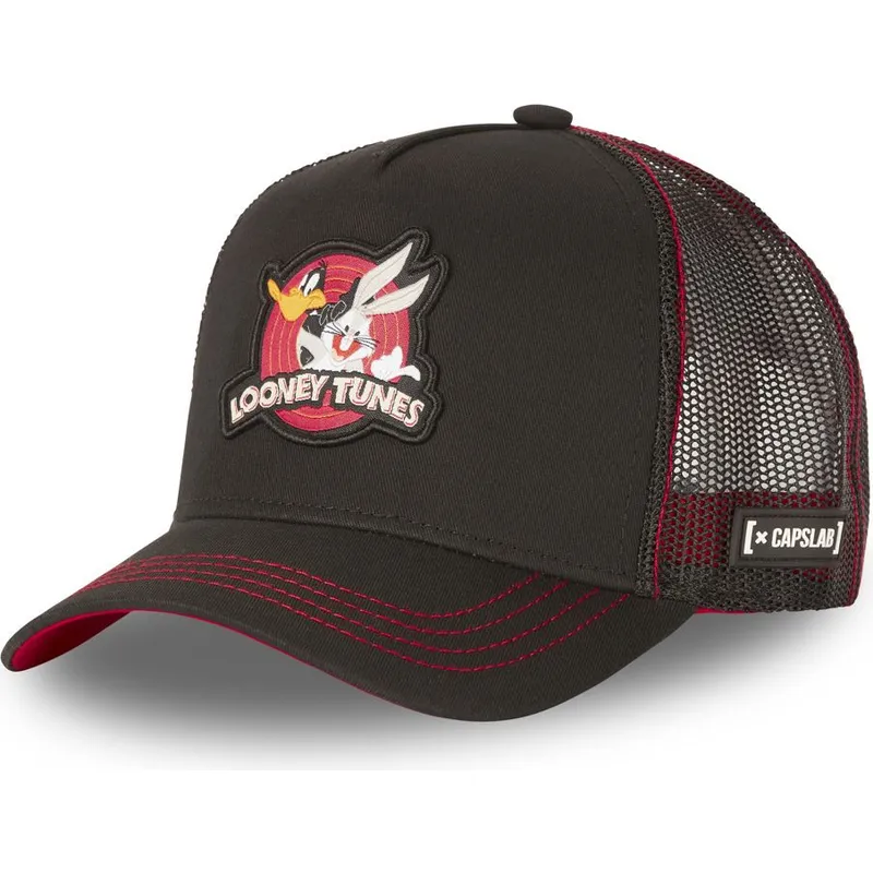 lippikset-kaareva-rekka-musta-snapback-lo1-bugs-bunny-ja-akku-ankka-looney-tunes-capslab lippikset-kaareva-rekka-musta-snapback-lo1-bugs-bunny-ja-akku-ankka-looney-tunes-capslab
