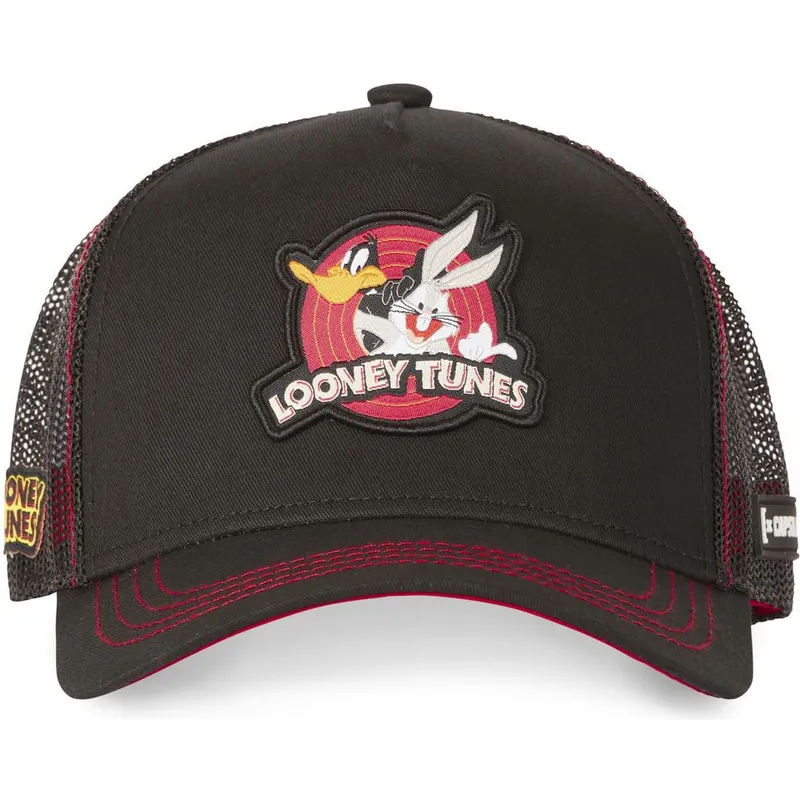 lippikset-kaareva-rekka-musta-snapback-lo1-bugs-bunny-ja-akku-ankka-looney-tunes-capslab lippikset-kaareva-rekka-musta-snapback-lo1-bugs-bunny-ja-akku-ankka-looney-tunes-capslab