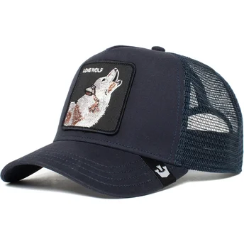 lippikset-kaareva-rekka-laivastonsininen-snapback-lobo-wolf-the-farm-de-goorin-bros