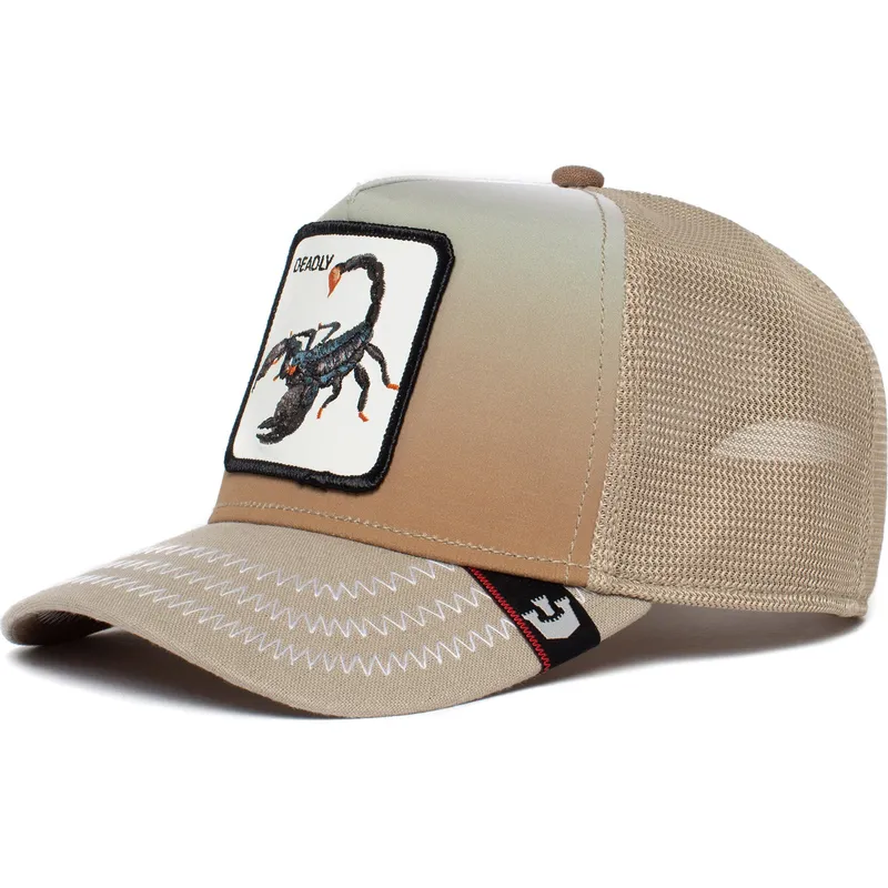 lippikset-kaareva-rekka-beige-snapback-escorpion-deadly-get-over-here-the-farm-the-farm-de-goorin-bros