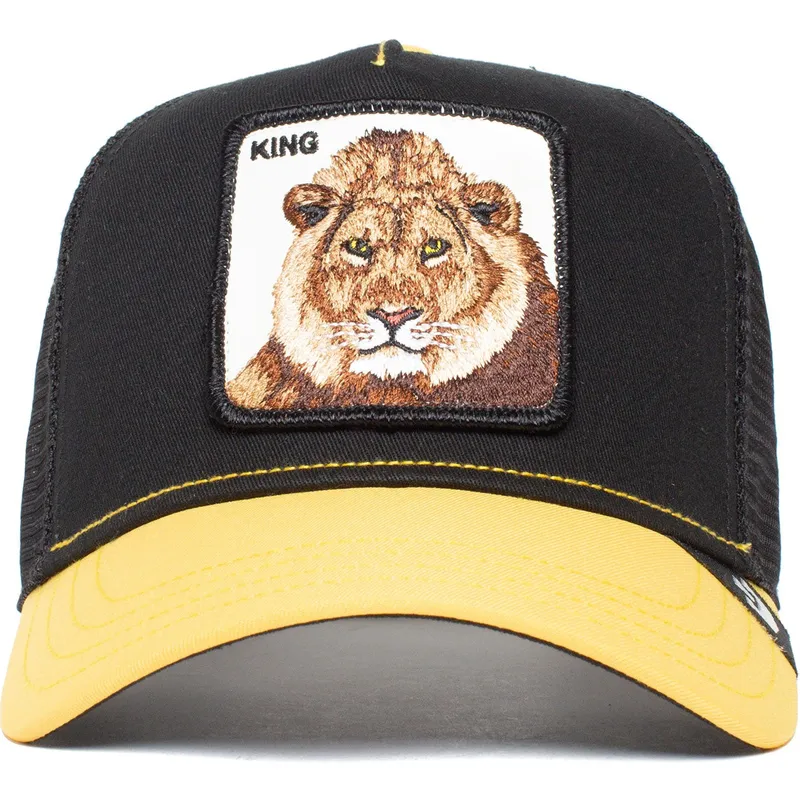 lippikset-kaareva-rekka-musta-snapback-the-king-lion-the-farm-goorin-bros