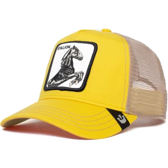 lippikset-kaareva-rekka-keltainen-snapback-the-stallion-the-farm-goorin-bros